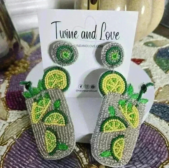 Twine and Love Accessories - 🍋‍🟩✨️NWOT GORG Mojito earrings